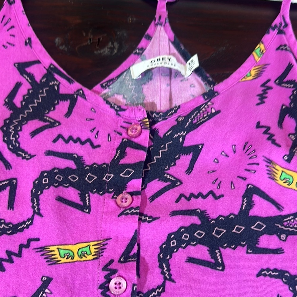 Obey Vibrant Purple Graphic Dress - Picture 7 of 17